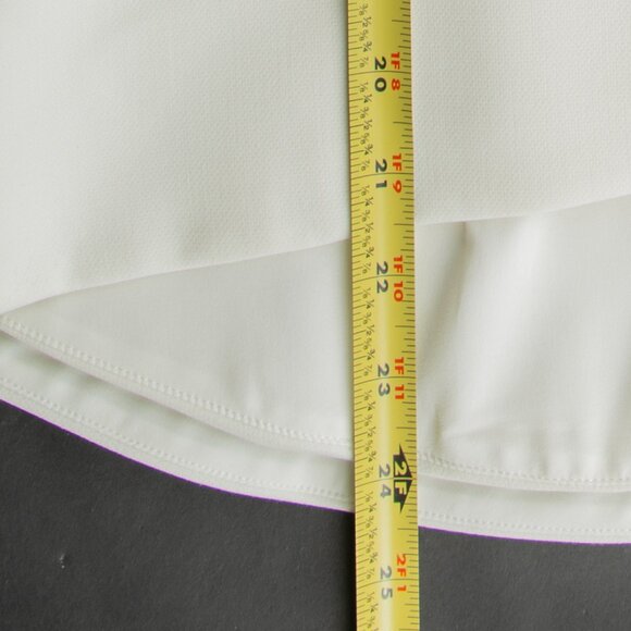 BCBG MAXAZRIA Abrielle Sleeveless Top Structured Peplum Zipper Ivory Vest S - Picture 8 of 14